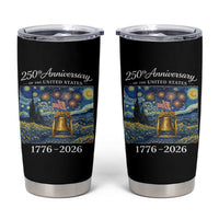 USA 250th Anniversary Tumbler Cup Liberty Bell 1776–2026 Patriotic American Flag Starry Night