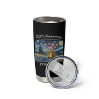 USA 250th Anniversary Tumbler Cup Liberty Bell 1776–2026 Patriotic American Flag Starry Night