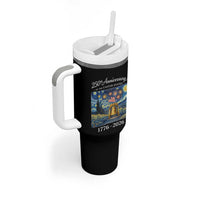 USA 250th Anniversary Tumbler With Handle Liberty Bell 1776–2026 Patriotic American Flag Starry Night