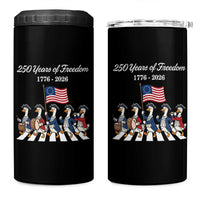 250 Years Of Freedom 4 in 1 Can Cooler Tumbler Silly Goose Patriotic 4th of July