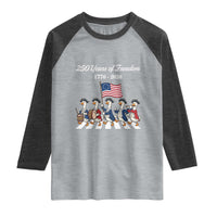 250 Years Of Freedom Raglan Shirt Silly Goose Patriotic 4th of July
