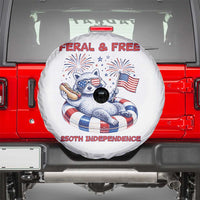 Feral and Free Funny Raccoon 4th of July Spare Tire Cover 250 Years Of Freedom