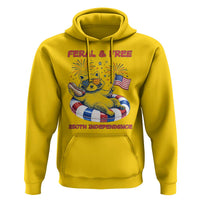 Feral & Free Funny Raccoon 4th of July Hoodie 250 Years Of Freedom