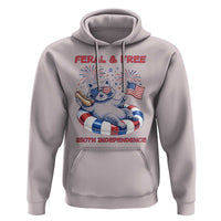 Feral & Free Funny Raccoon 4th of July Hoodie 250 Years Of Freedom
