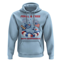 Feral & Free Funny Raccoon 4th of July Hoodie 250 Years Of Freedom