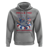 Feral & Free Funny Raccoon 4th of July Hoodie 250 Years Of Freedom