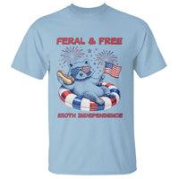 Feral & Free Funny Raccoon 4th of July T Shirt 250 Years Of Freedom