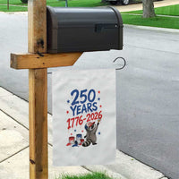250th Anniversary USA Garden Flag Patriotic Raccoon American Flag 4th of July