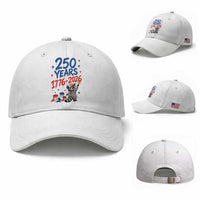 250th Anniversary USA Baseball Cap Patriotic Raccoon American Flag 4th of July