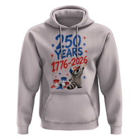 250th Anniversary USA Hoodie Patriotic Raccoon American Flag 4th of July