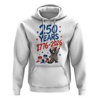 250th Anniversary USA Hoodie Patriotic Raccoon American Flag 4th of July