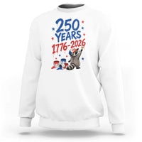 250th Anniversary USA Sweatshirt Patriotic Raccoon American Flag 4th of July