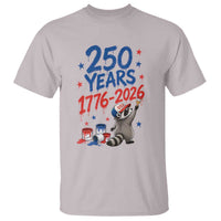 250th Anniversary USA T Shirt Patriotic Raccoon American Flag 4th of July