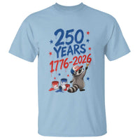 250th Anniversary USA T Shirt Patriotic Raccoon American Flag 4th of July