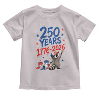 250th Anniversary USA Toddler T Shirt Patriotic Raccoon 4th of July American Flag
