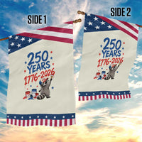250th Anniversary USA Patriotic Garden Flag Patriotic Raccoon American Flag 4th of July