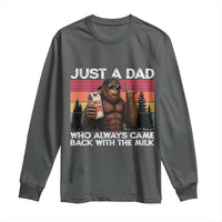 Just a Dad Who Always Came Back with The Milk Long Sleeve Shirt Funny Father's Day Gift