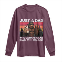 Just a Dad Who Always Came Back with The Milk Long Sleeve Shirt Funny Father's Day Gift