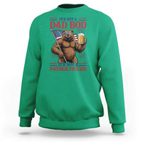 It's Not A Dad BOD It's A Father Figure Sweatshirt Dad Bear Drinking Beer 4th of July