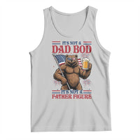 It's Not A Dad BOD It's A Father Figure Tank Top Dad Bear Drinking Beer 4th of July