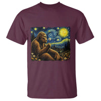 Bigfoot Blowing Dandelion Starry Night T Shirt Cryptid Mythical Creature National Park Monster Gift