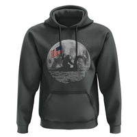 Bigfoot Loch Ness Monster 4th of July Hoodie Funny Cryptid Moon Night