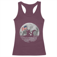 Bigfoot Loch Ness Monster 4th of July Racerback Tank Top Funny Cryptid Moon Night