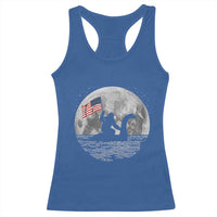 Bigfoot Loch Ness Monster 4th of July Racerback Tank Top Funny Cryptid Moon Night