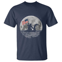 Bigfoot Loch Ness Monster 4th of July T Shirt Funny Cryptid Moon Night