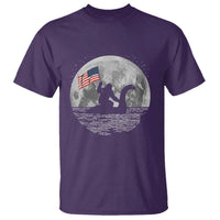 Bigfoot Loch Ness Monster 4th of July T Shirt Funny Cryptid Moon Night