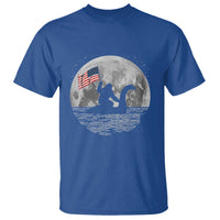 Bigfoot Loch Ness Monster 4th of July T Shirt Funny Cryptid Moon Night