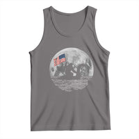 Bigfoot Loch Ness Monster 4th of July Tank Top Funny Cryptid Moon Night