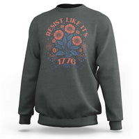 Resist Like its 1776 Sweatshirt Vintage Boho Floral Subtle 250th Anniversary
