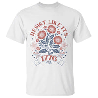 Resist Like its 1776 T Shirt Vintage Boho Floral Subtle 250th Anniversary