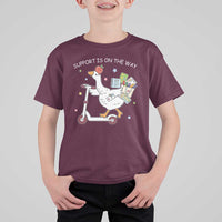 Special Education SPED Teacher Goose Scooter T Shirt For Kid Support Is On The Way