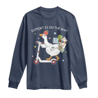 Special Education SPED Teacher Goose Scooter Long Sleeve Shirt Support Is On The Way