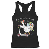 Special Education SPED Teacher Goose Scooter Racerback Tank Top Support Is On The Way