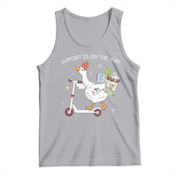 Special Education SPED Teacher Goose Scooter Tank Top Support Is On The Way