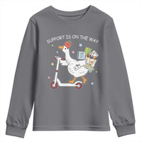 Special Education SPED Teacher Goose Scooter Youth Sweatshirt Support Is On The Way