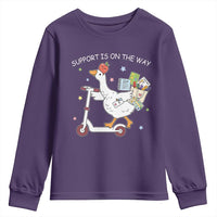 Special Education SPED Teacher Goose Scooter Youth Sweatshirt Support Is On The Way