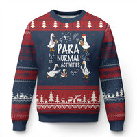 Silly Goose Para Normal Activities Ugly Christmas Sweater Funny SPED Teachers Aide Para Normal Activities
