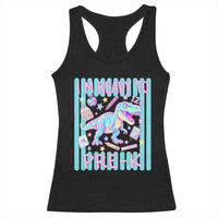 Funny Dinosaur First Day of School Pre-k Kindergarten Racerback Tank Top I'm Ready To Pre K
