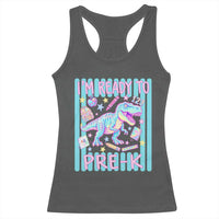 Funny Dinosaur First Day of School Pre-k Kindergarten Racerback Tank Top I'm Ready To Pre K