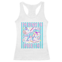 Funny Dinosaur First Day of School Pre-k Kindergarten Racerback Tank Top I'm Ready To Pre K