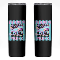 Funny Dinosaur First Day of School Pre-k Kindergarten Skinny Tumbler I'm Ready To Pre K