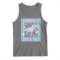 Funny Dinosaur First Day of School Pre-k Kindergarten Tank Top I'm Ready To Pre K
