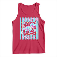 Funny Dinosaur First Day of School Pre-k Kindergarten Tank Top I'm Ready To Pre K