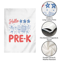 First Day of Pre-K Boys Girls Toddler Preschool Patriotic US Garden Flag