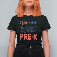 First Day of Pre-K Boys Girls Toddler Preschool Patriotic US T Shirt For Women