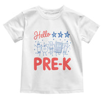 First Day of Pre-K Boys Girls Toddler Preschool Patriotic US Toddler T Shirt
